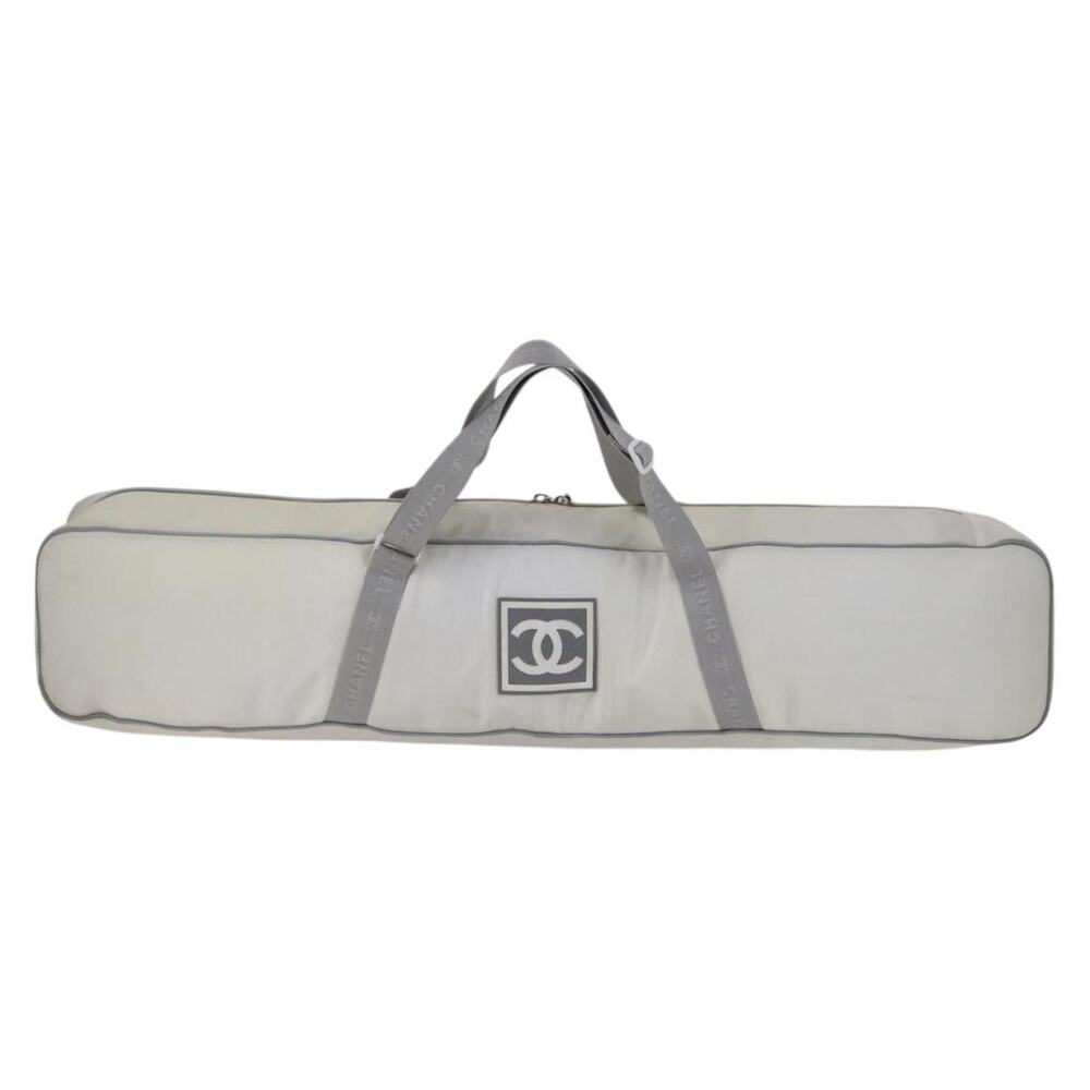 Chanel Nylon Ski Case Sports Line Shoulder Bag White